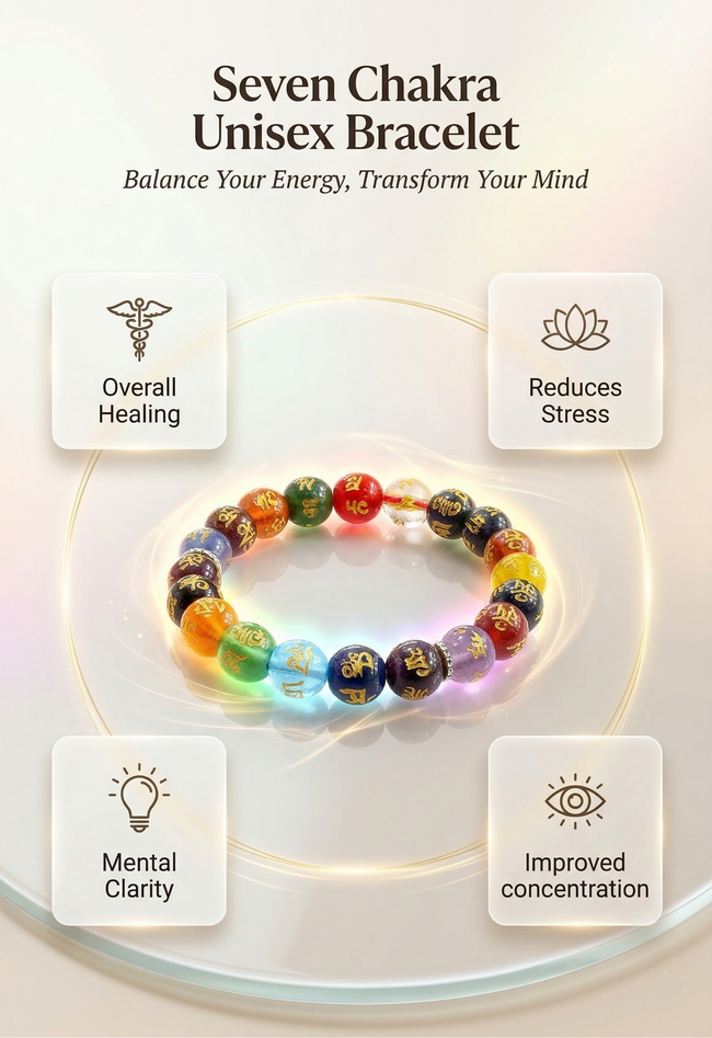 7 Chakra Unisex Bracelet Main Image