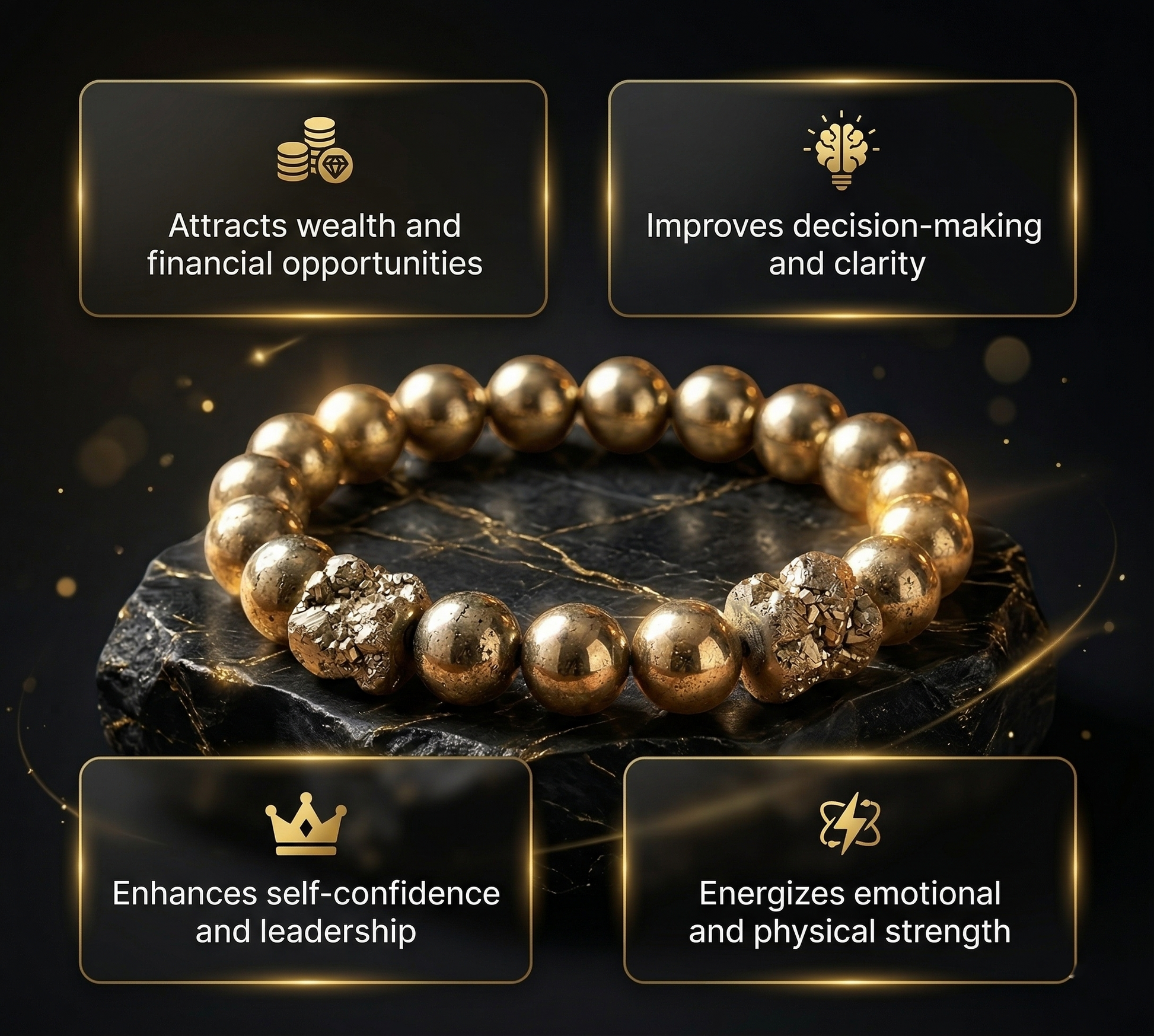 Money Magnet Pyrite Braclet