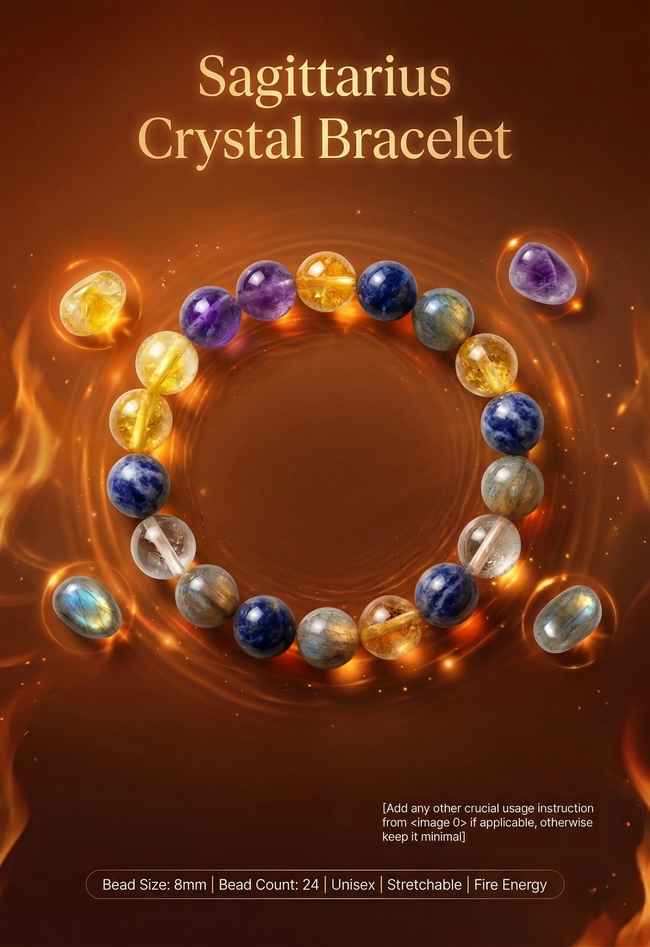 Sagittarius Crystal Bracelet Hover Image