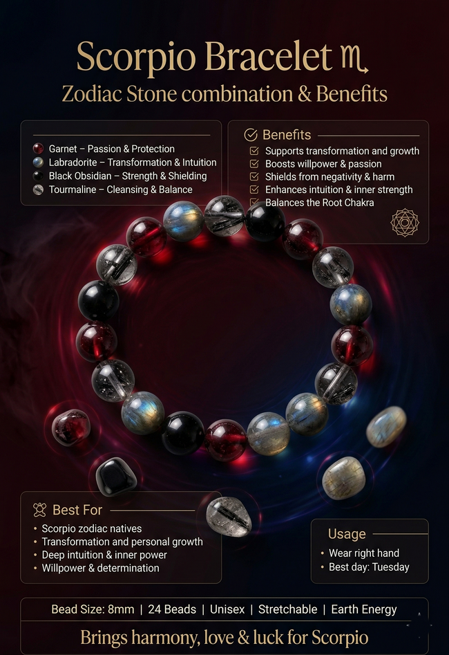 Scorpio Crystal Bracelet Main Image