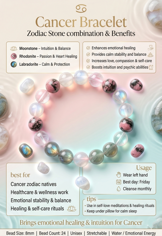 Cancer Crystal Bracelet Main Image
