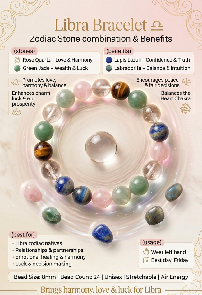 Libra Crystal Bracelet Main Image