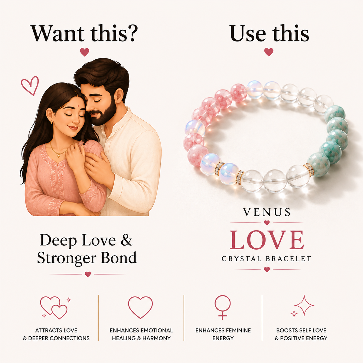 Love Attraction Crystal Bracelet